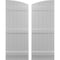 Ekena Millwork Americraft 6-Board (3 Batten) Wood Joined Board-n-Batten Shutters w/ Ellipt Top, ARW401BE621X77PRH ARW401BE621X77PRH - alternate 1